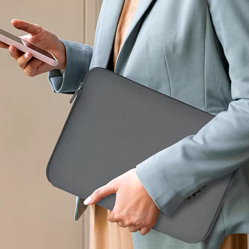 "Stylish Portable Laptop Sleeve Bag - Soft Cover for 11-15.6 Inch Macbook, Huawei, Xiaomi, HP, Dell, Lenovo - Perfect Notebook Accessory!"