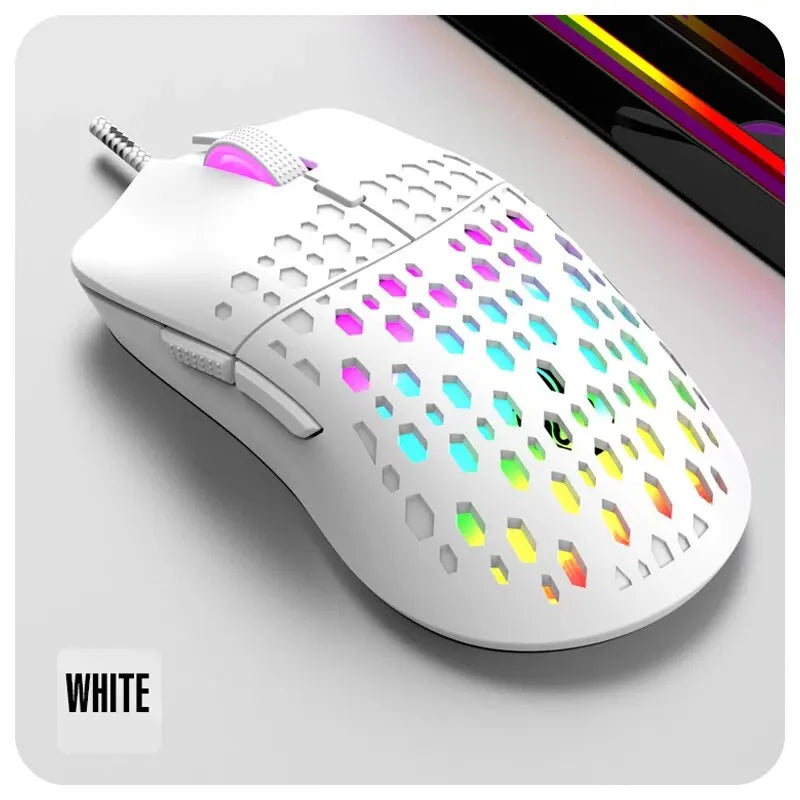 "G701 Wired Gaming Mouse with 6 Colorful Lighting Keys - Perfect for Gaming and Office Use on Windows & Mac!"