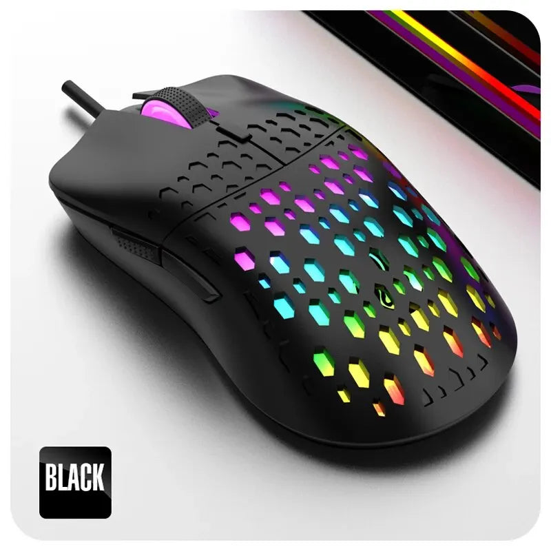 "G701 Wired Gaming Mouse with 6 Colorful Lighting Keys - Perfect for Gaming and Office Use on Windows & Mac!"