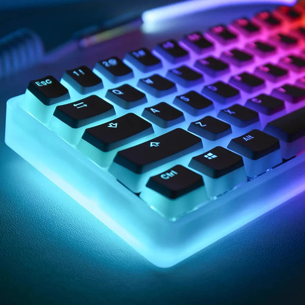 "Premium 129-Key PBT Double Shot Keycap Set for MX Switch Mechanical Keyboards - ISO Layout, RGB Backlit, OEM Profile"