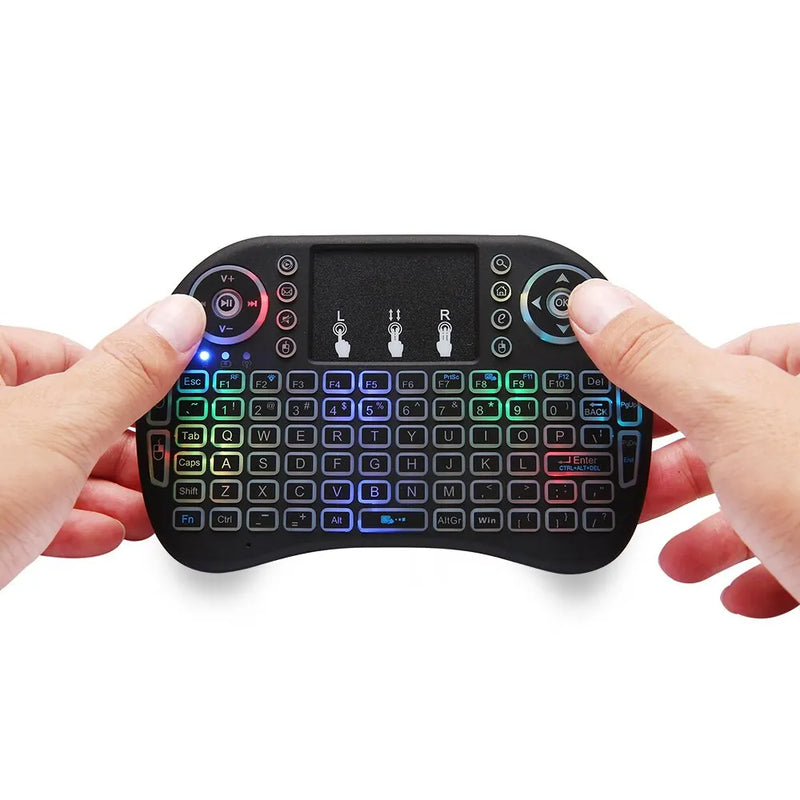 "Ultimate I8 Mini Wireless Keyboard with Backlit Touchpad - Perfect for Android TV BOX & Mini PC!"