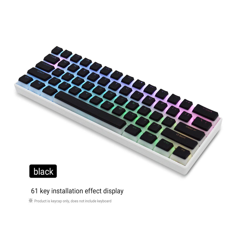 "Premium 129-Key PBT Double Shot Keycap Set for MX Switch Mechanical Keyboards - ISO Layout, RGB Backlit, OEM Profile"