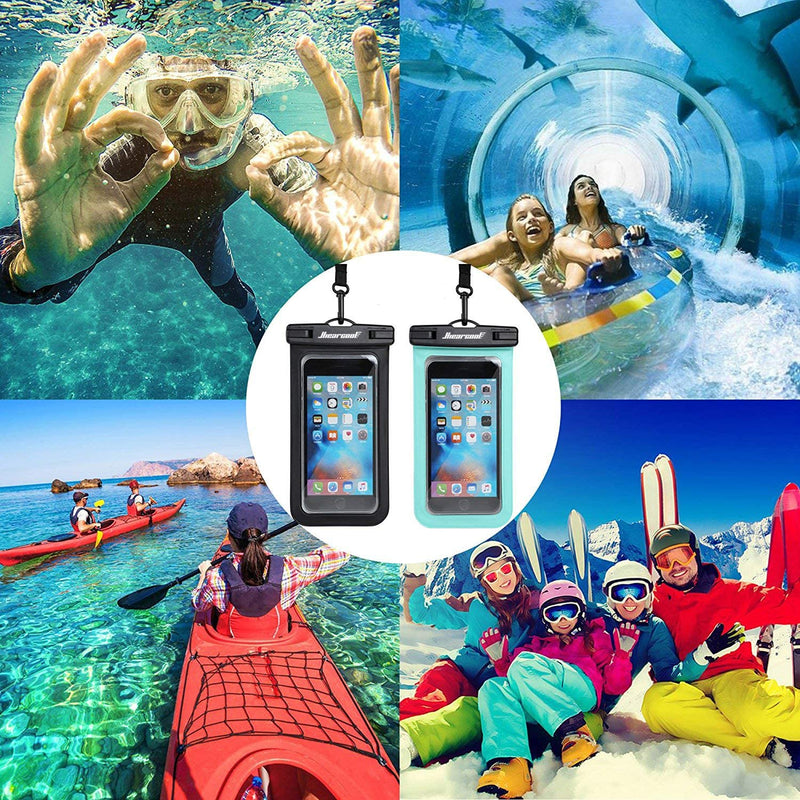 "Ultimate Waterproof Phone Pouch - IPX8 Dry Bag for iPhone 16/15/14/13 Pro Max - Perfect for Beach & Cruise Adventures - 2 Pack (8.3")"