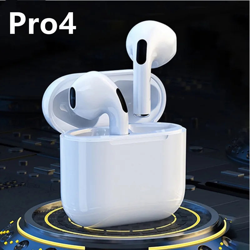 "Pro 4 TWS Wireless Earbuds - Bluetooth 5.3, Waterproof Headphones with Mic for Xiaomi & iPhone"