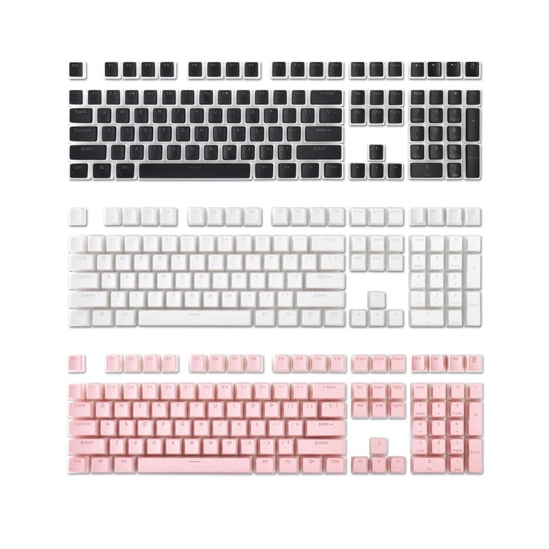 "Premium 129-Key PBT Double Shot Keycap Set for MX Switch Mechanical Keyboards - ISO Layout, RGB Backlit, OEM Profile"