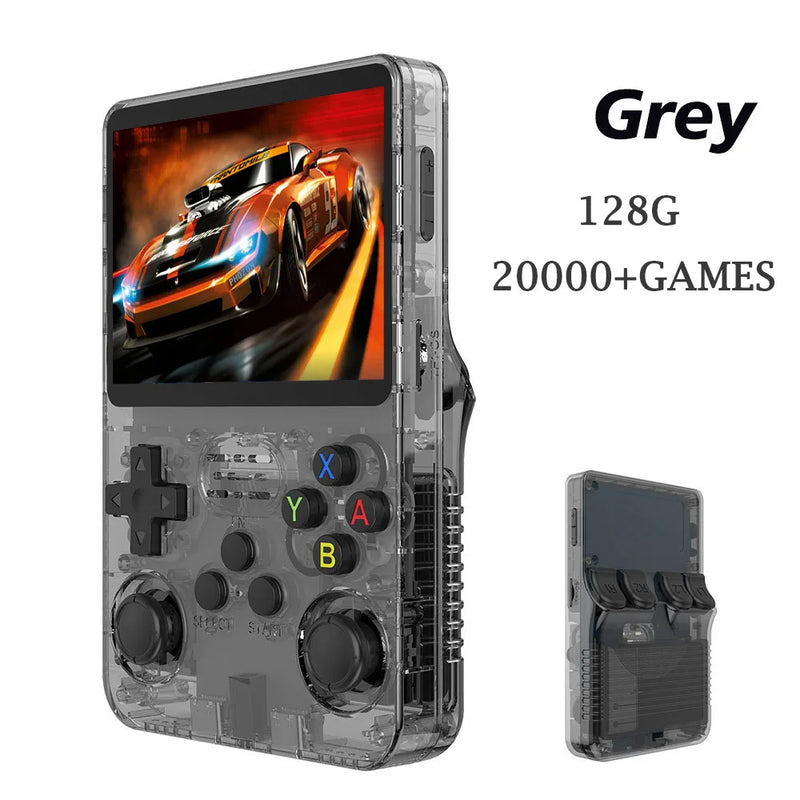 "R36S Handheld Retro Game Console - 3.5 Inch IPS Screen, Portable Linux System for Endless Gaming Fun!"