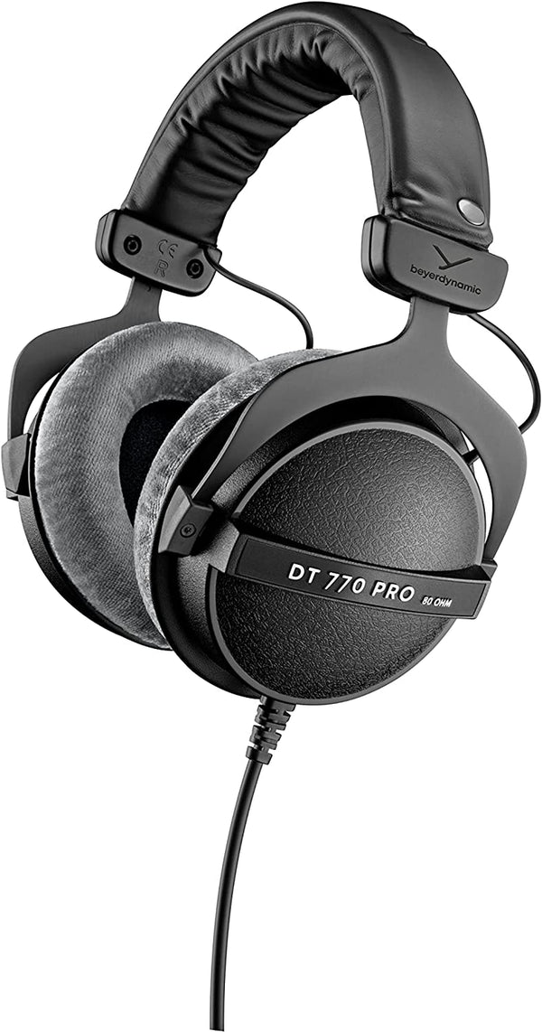 "DT 770 PRO 80 Ohm Gray Over-Ear Studio Headphones - Premium Enclosed Design for Professional Recording & Monitoring"