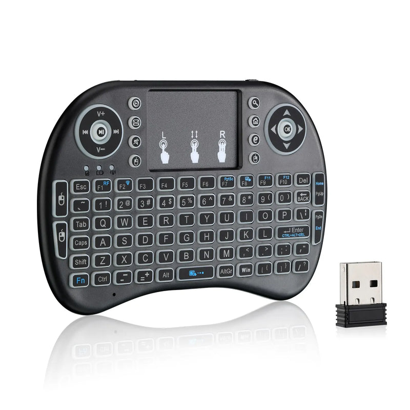 "Ultimate I8 Mini Wireless Keyboard with Backlit Touchpad - Perfect for Android TV BOX & Mini PC!"