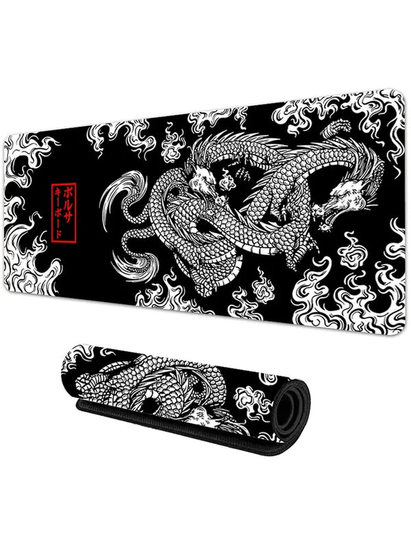 "Epic Japanese Dragon XXL Gaming Mousepad - Speed Desk Mat for Gamers - Perfect for Your Setup (900x400 & 700x300 Sizes)"