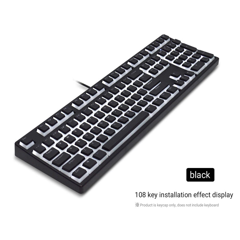 "Premium 129-Key PBT Double Shot Keycap Set for MX Switch Mechanical Keyboards - ISO Layout, RGB Backlit, OEM Profile"