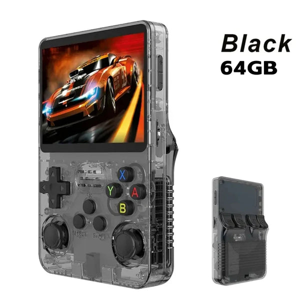 "R36S Retro Handheld Game Console - 15000 Games, 3.5-Inch IPS Screen, Portable Gaming Bliss with 64GB Storage!"