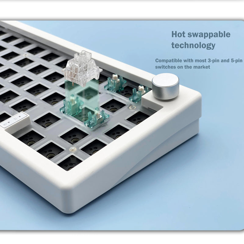 "GMK67 65% Wireless Mechanical Keyboard Kit - Hot-Swappable, Gasket Mounted, RGB Backlit, Bluetooth & 2.4G Connectivity"