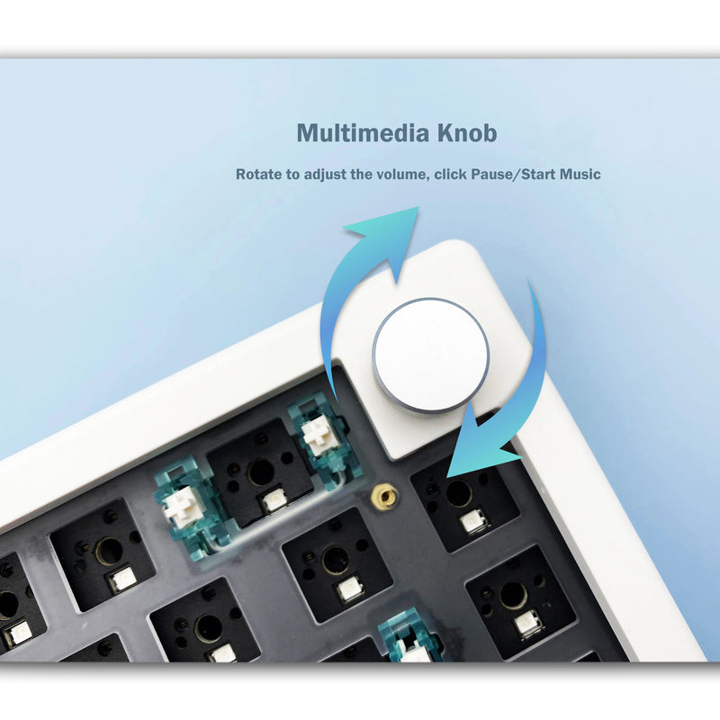 "GMK67 65% Wireless Mechanical Keyboard Kit - Hot-Swappable, Gasket Mounted, RGB Backlit, Bluetooth & 2.4G Connectivity"