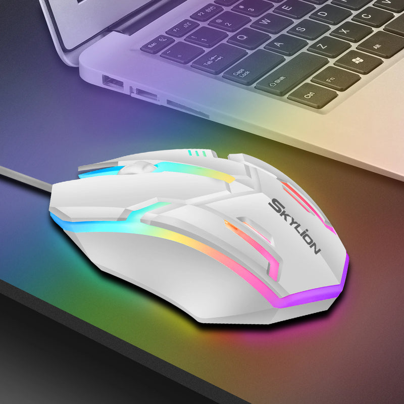 "F1 Wired Gaming Mouse with Colorful Lighting - Perfect for Gaming & Office Use on Windows & macOS!"