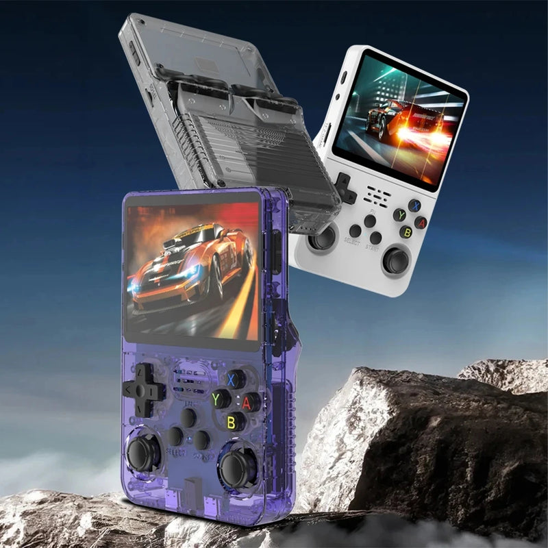 "R36S Handheld Retro Game Console - 3.5 Inch IPS Screen, Portable Linux System for Endless Gaming Fun!"