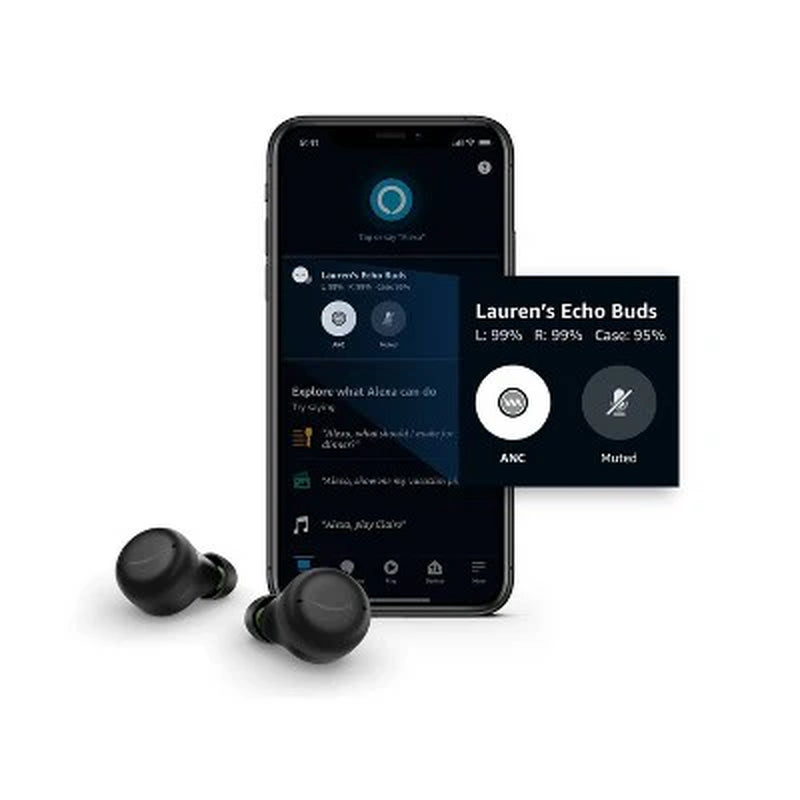 Echo Buds (2nd Gen) True Wireless Bluetooth Earbuds - Sleek Black Design for Ultimate Sound Experience