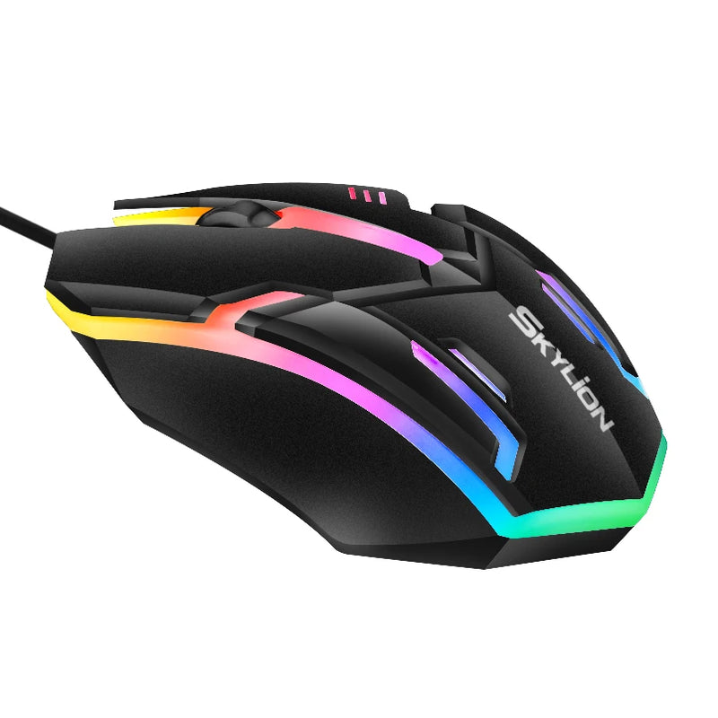 "F1 Wired Gaming Mouse with Colorful Lighting - Perfect for Gaming & Office Use on Windows & macOS!"