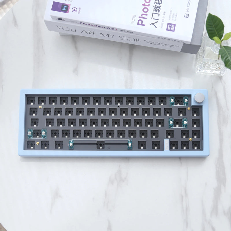 "GMK67 65% Wireless Mechanical Keyboard Kit - Hot-Swappable, Gasket Mounted, RGB Backlit, Bluetooth & 2.4G Connectivity"