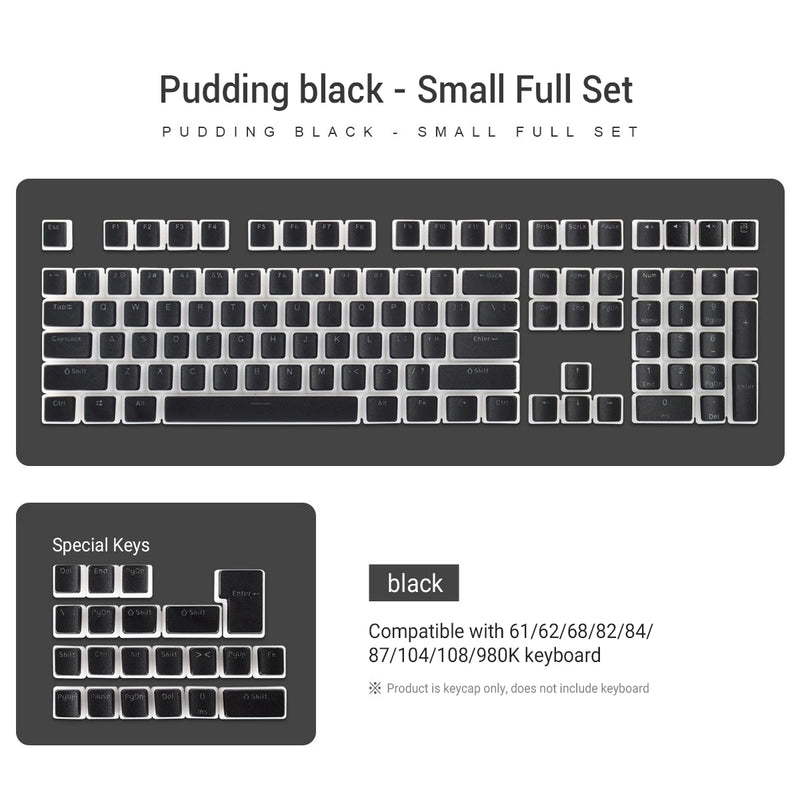 "Premium 129-Key PBT Double Shot Keycap Set for MX Switch Mechanical Keyboards - ISO Layout, RGB Backlit, OEM Profile"