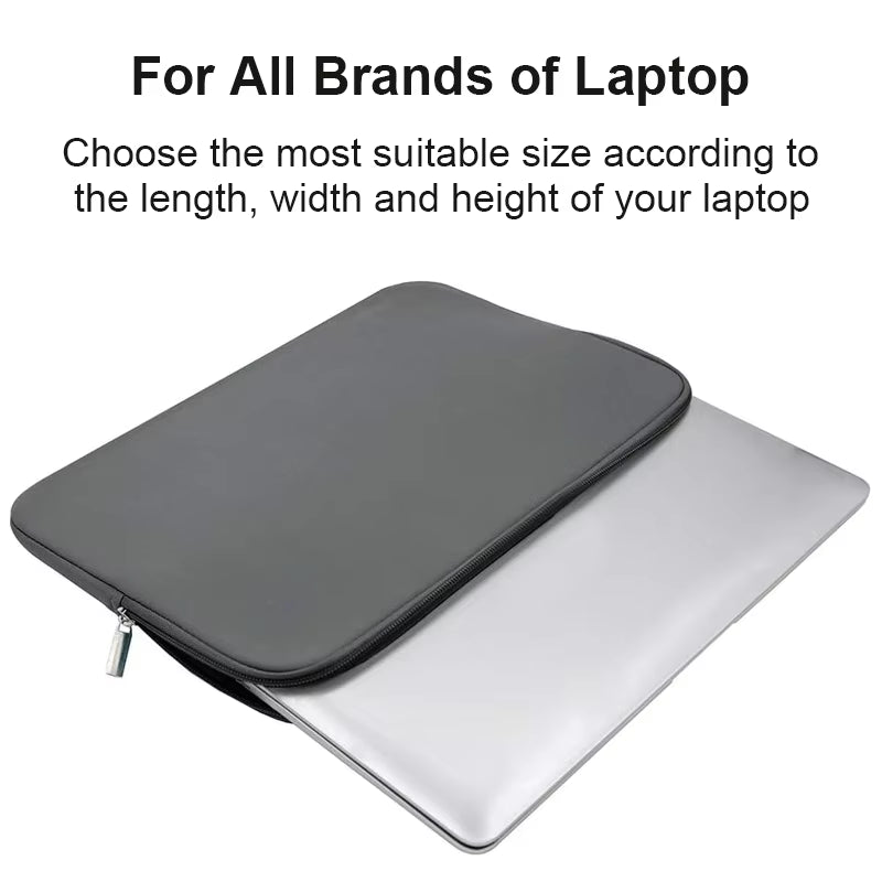 "Stylish Portable Laptop Sleeve Bag - Soft Cover for 11-15.6 Inch Macbook, Huawei, Xiaomi, HP, Dell, Lenovo - Perfect Notebook Accessory!"