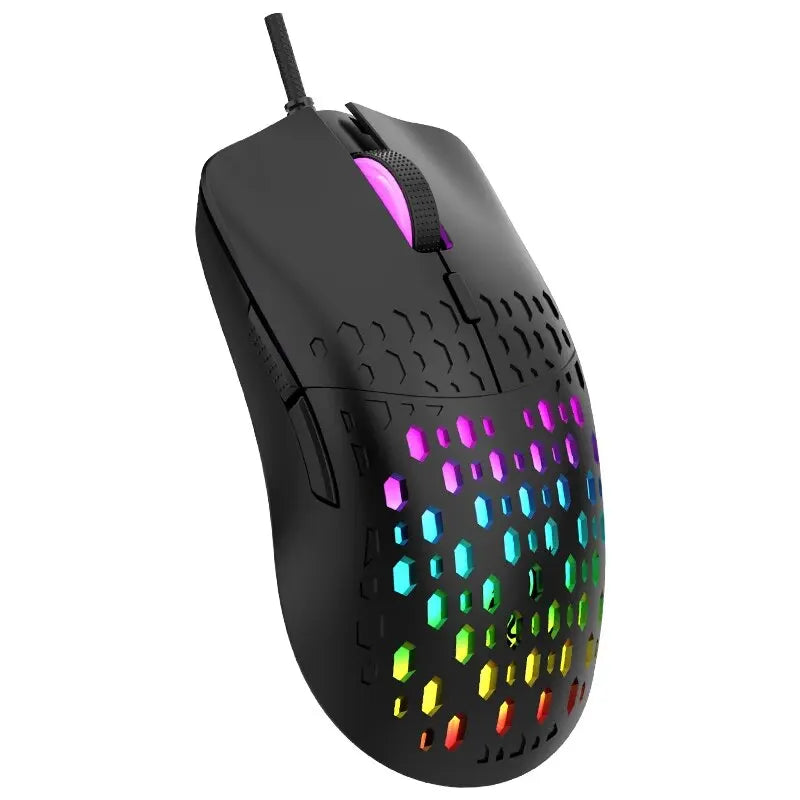 "G701 Wired Gaming Mouse with 6 Colorful Lighting Keys - Perfect for Gaming and Office Use on Windows & Mac!"